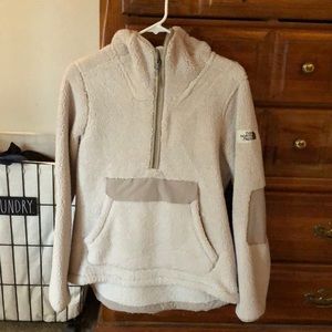 North Face 3/4 zip up pullover hoodie